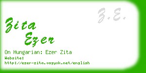 zita ezer business card